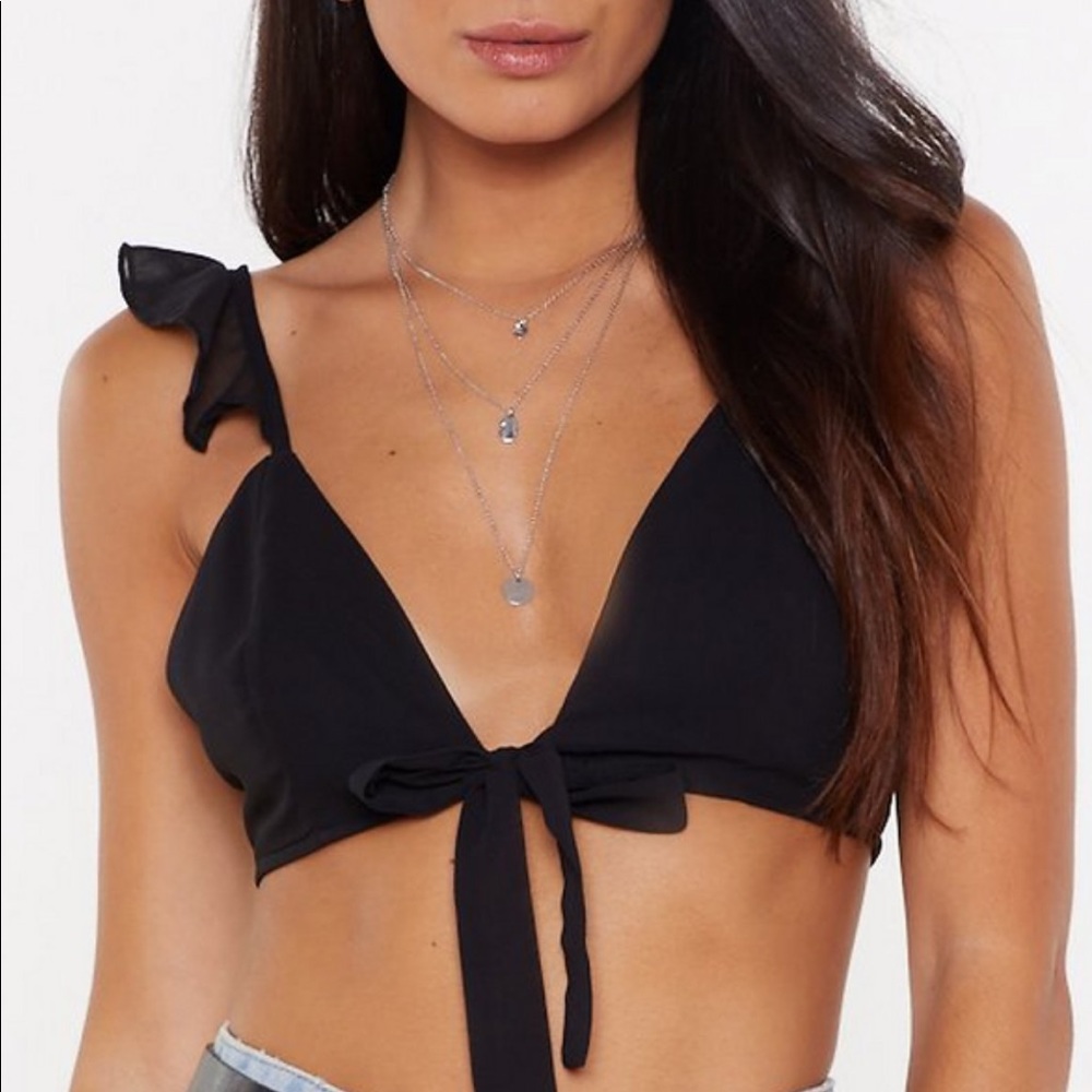 Frill tie bralette